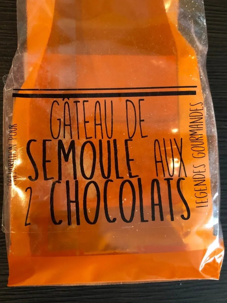 Gateau de semoule aux 2 chocolats