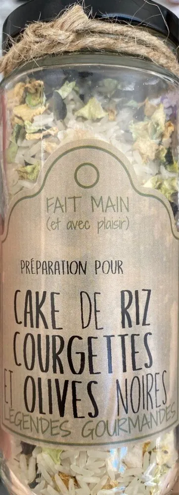 Cake de riz courgettes et olives noires