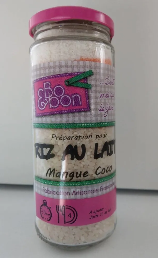 Préparation pour riz au lait saveur mangue coco