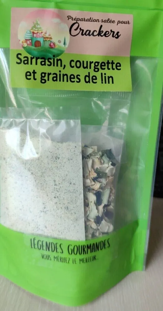 Crackers sarrasin, courgette graines de lin