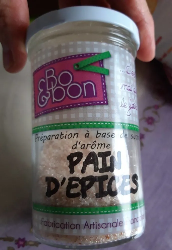Préparation à base de sucre, d'ârome pain d'épices