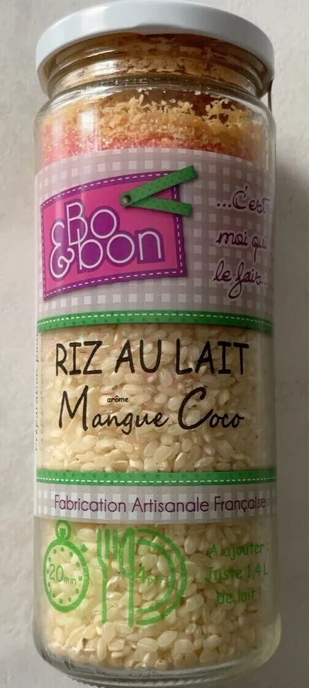 Riz au lait arome mangue coco