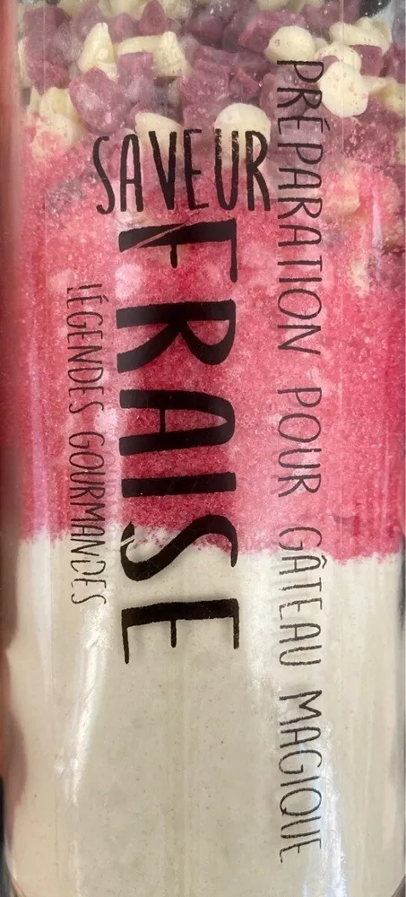 Préparation pour gâteau magique saveur fraise