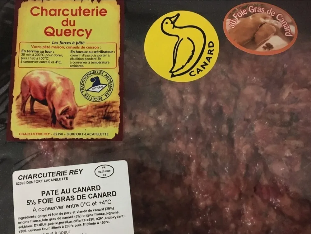 Pate au canard 5% foie gras canard