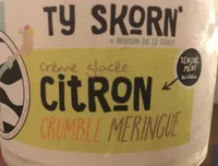 Crème glacée citron crumble meringue