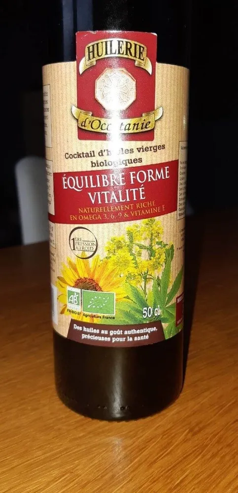 Huile équilibre forme