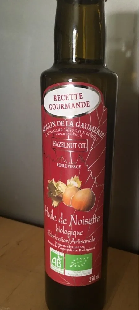 Huile de noisette biologique