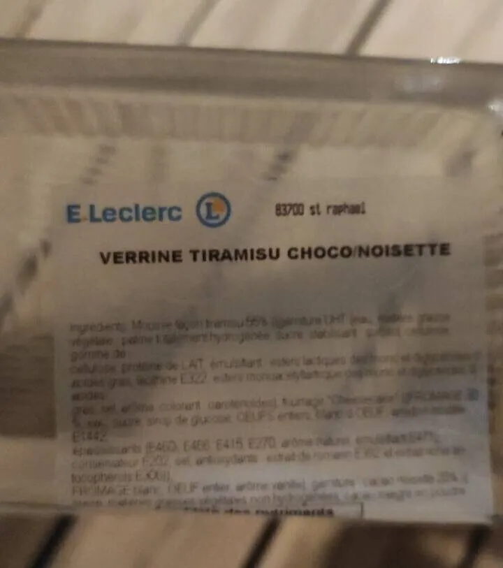 Verrine Tiramisu Choco/Noisette