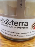Crème de chocolat blanc, amandes de Provence