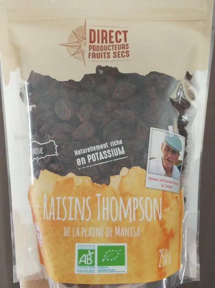 Raisins Thompson de la plaine de Manisa