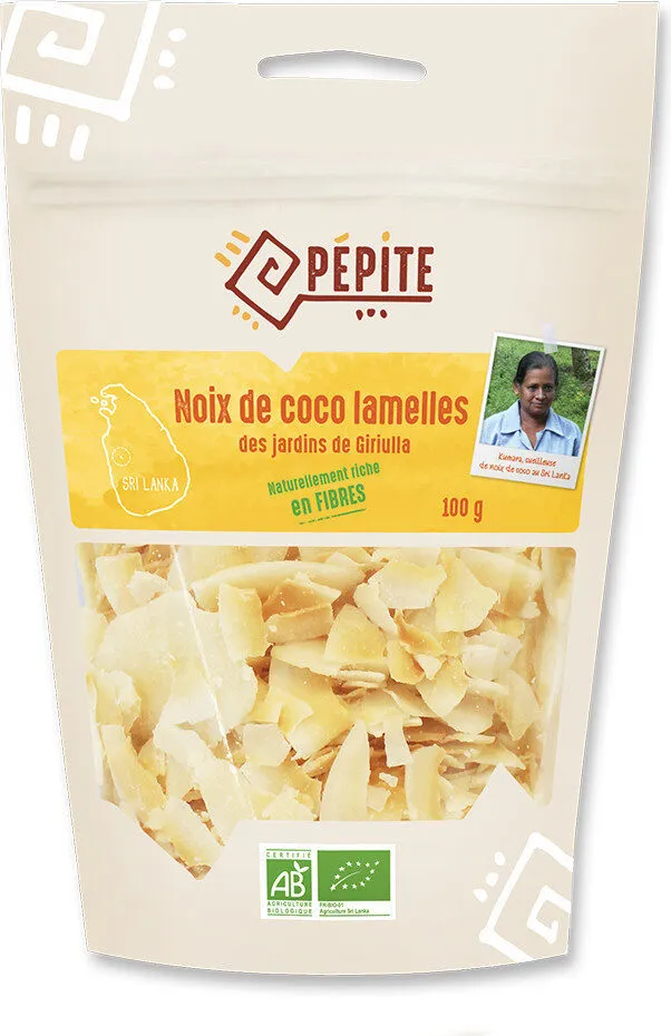 Lamelles de noix de coco du Sri Lanka