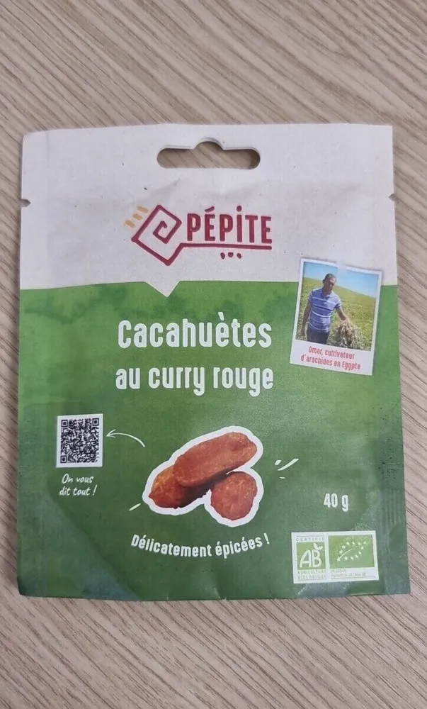 Cacahuètes au curry rouge