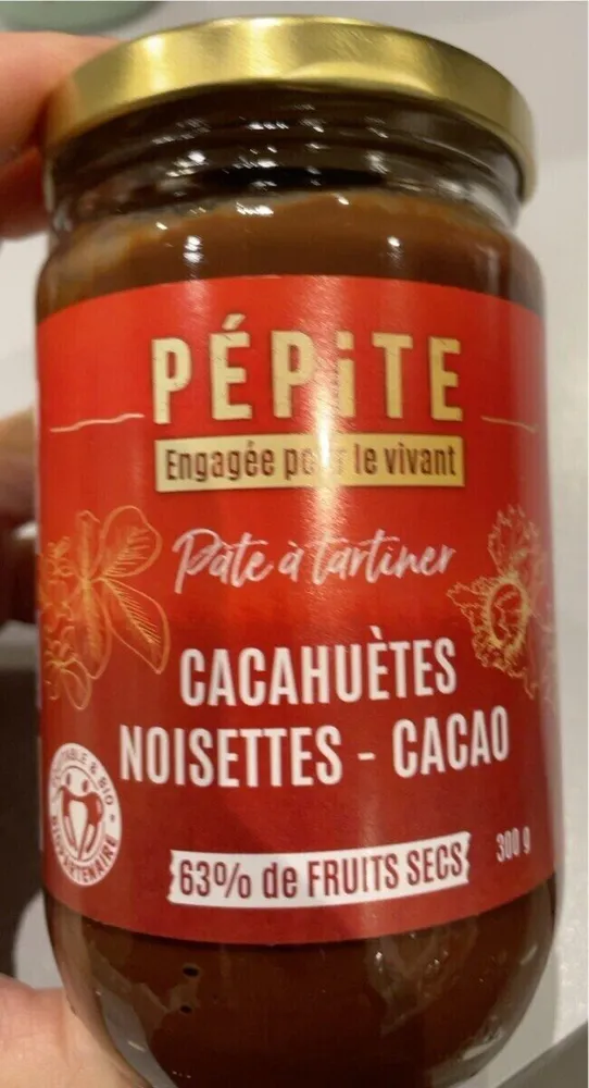 PATE A TARTINER CACAHUÈTES NOISETTES CACAO