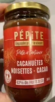 PATE A TARTINER CACAHUÈTES NOISETTES CACAO