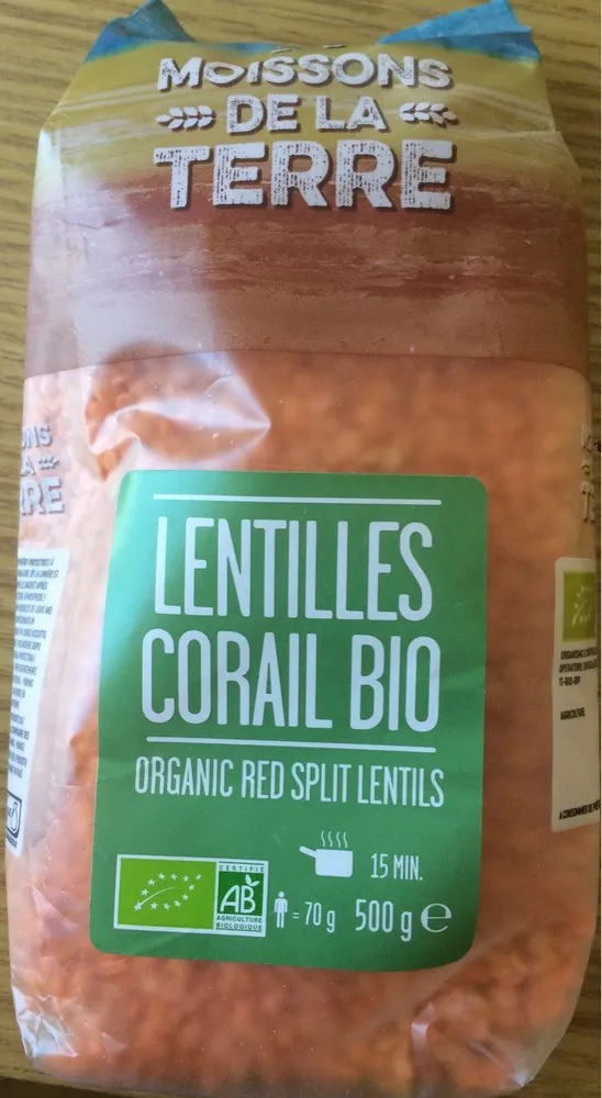 Lentilles corail bio