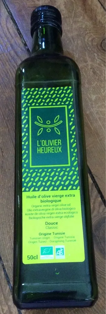Huile d'olive vierge extra bio douce Tunisie