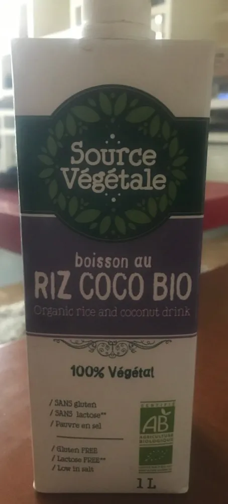 Boisson au riz coco bio