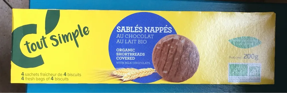 Sablés nappés au chocolat au lait bio