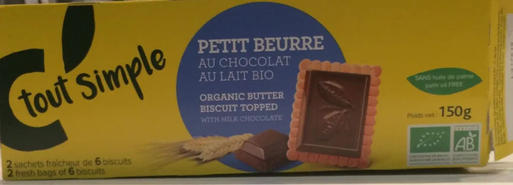 Petit beurre chocolat au lait bio