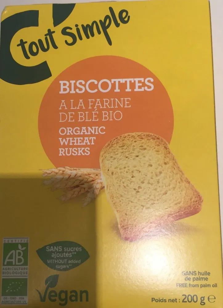 Biscottes a la farine de ble bio