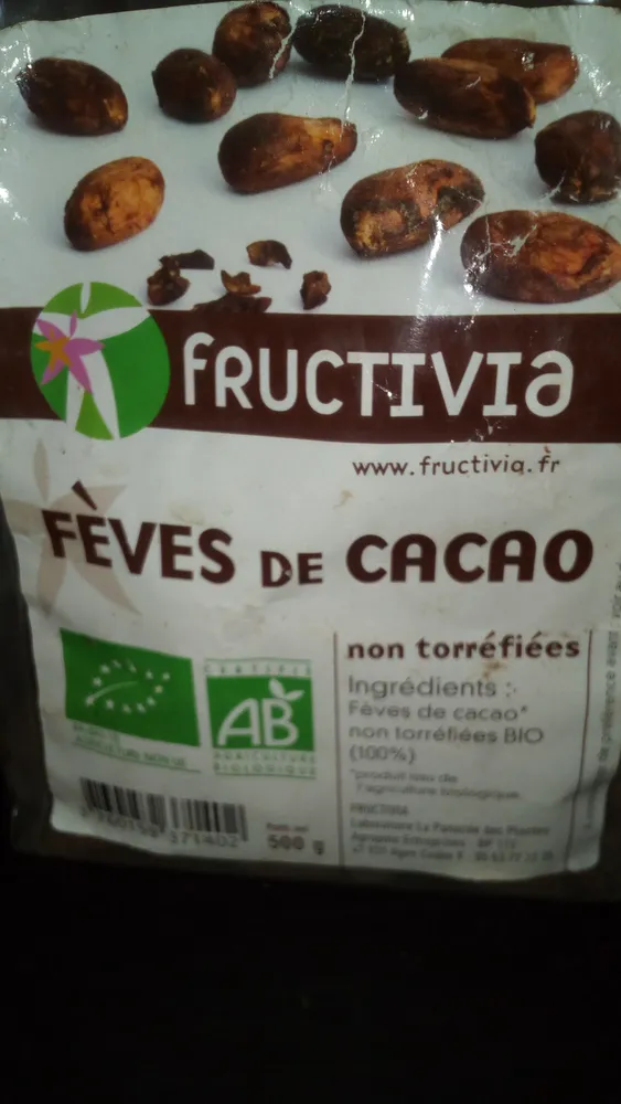 Fèves De Cacao Non Torréfiées Bio - 500 G - Fructivia