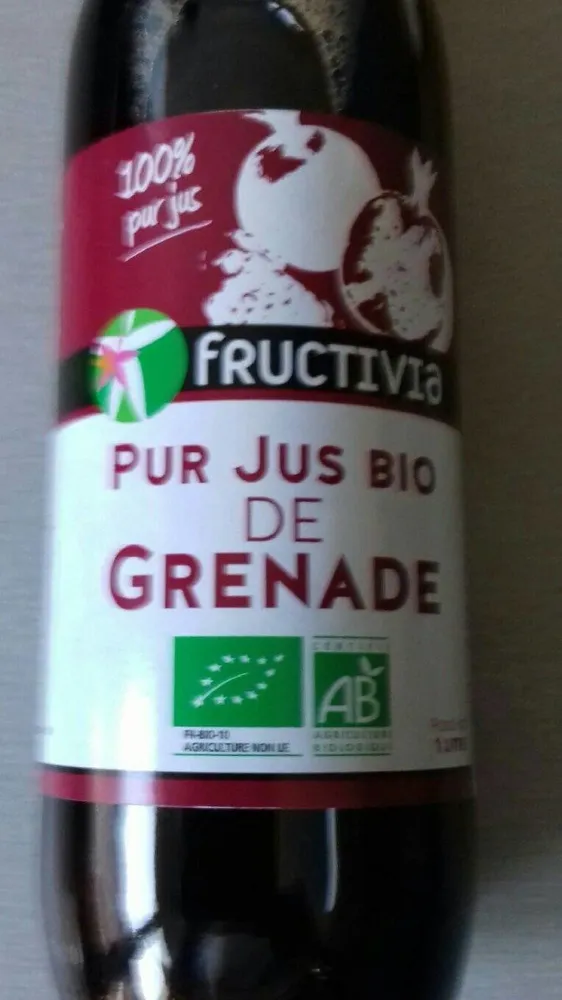 Fructivia Pur Jus De Grenade Bio - Bouteille
