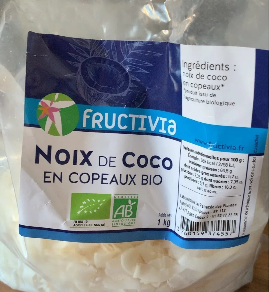 Copeaux bio de noix de coco