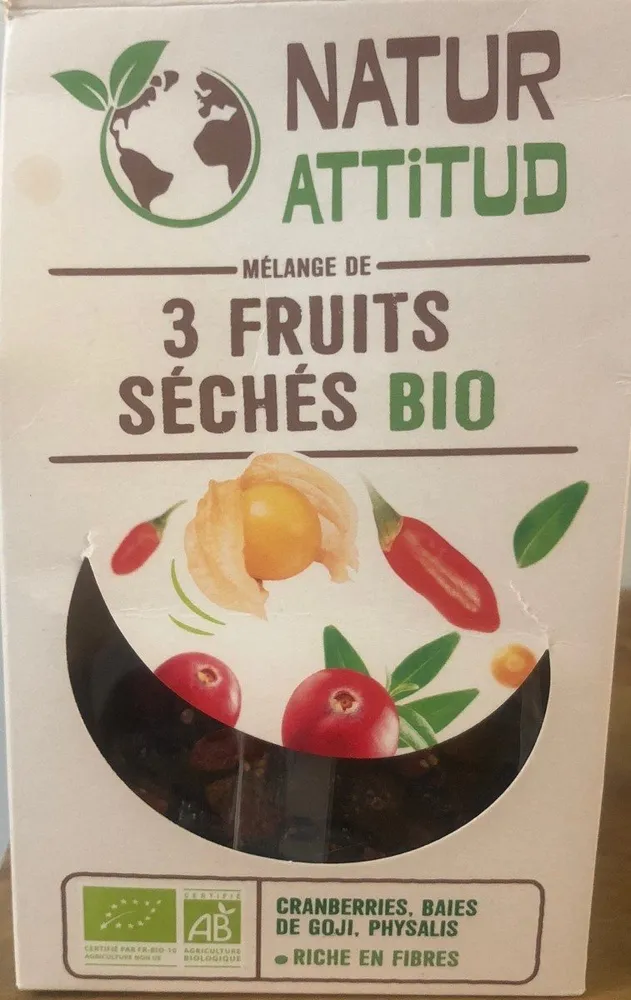 Mélange de 3 fruits séchés bio