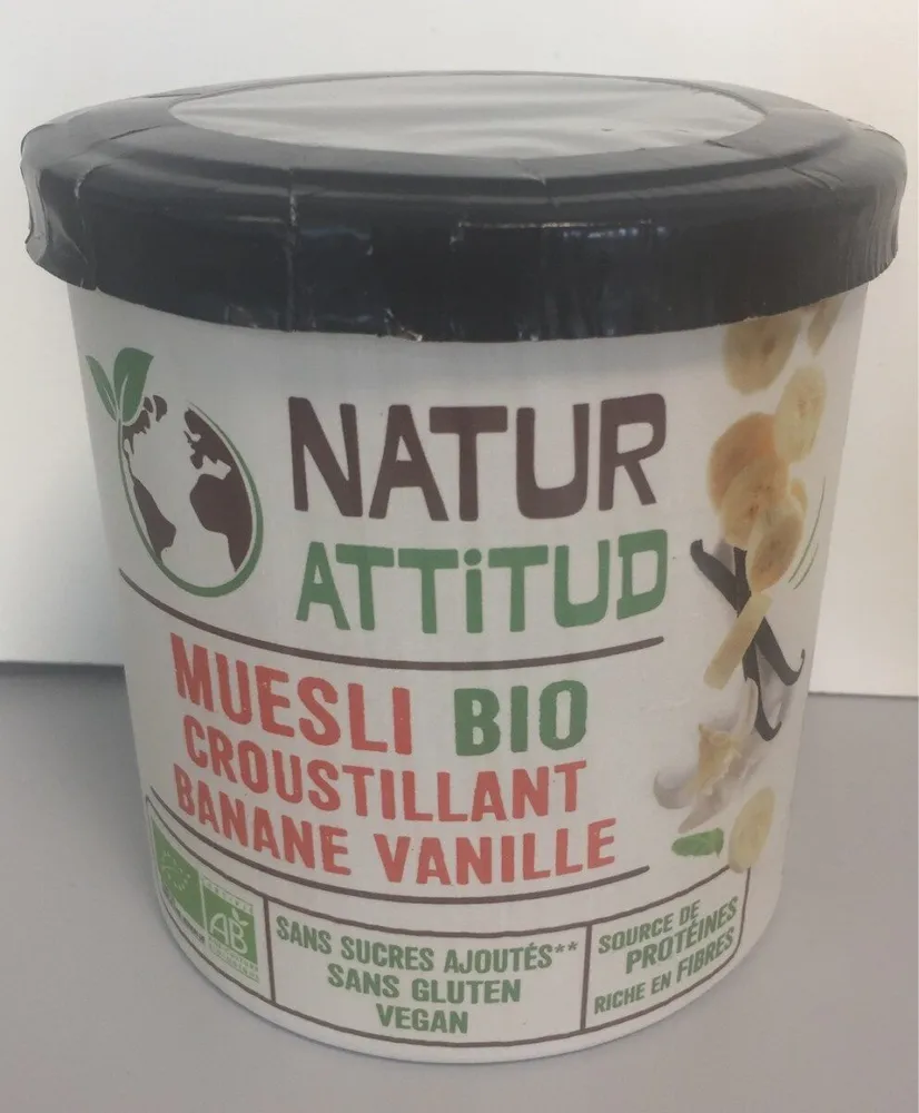 Muesli bio croustillant banane vanille
