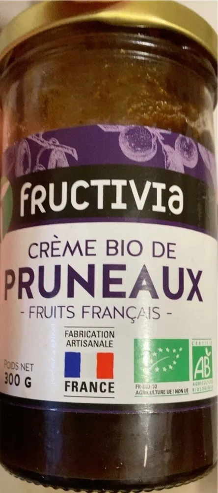 Crème bio aux pruneaux