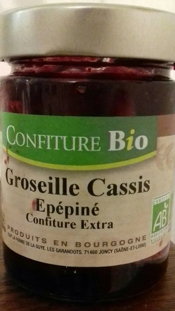 Groseille Cassis Epépiné Confiture Extra
