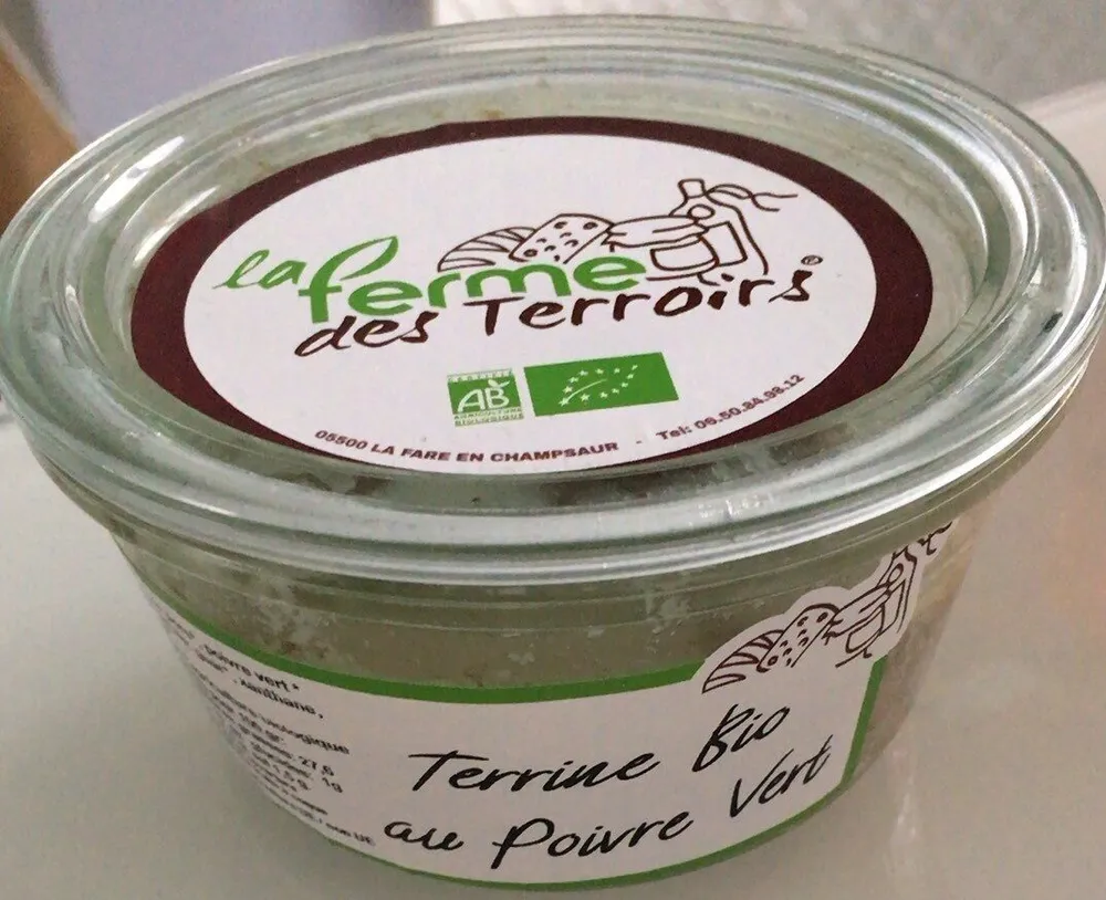 Terrine bio poivre vert
