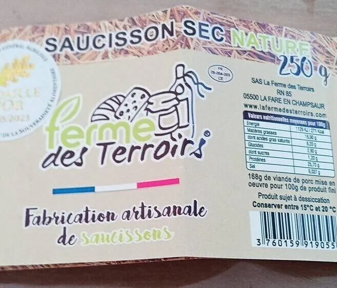 Saucisson sec nature