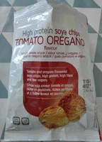 Chips soja saveur tomate et origan, riches en protéines, fibres