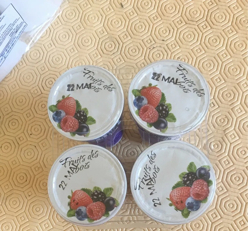 Ferme de Bassignac Yaourt fruits des bois les 4 pots de 125 g