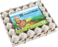 30 œufs frais Perrette datés sur la coquille