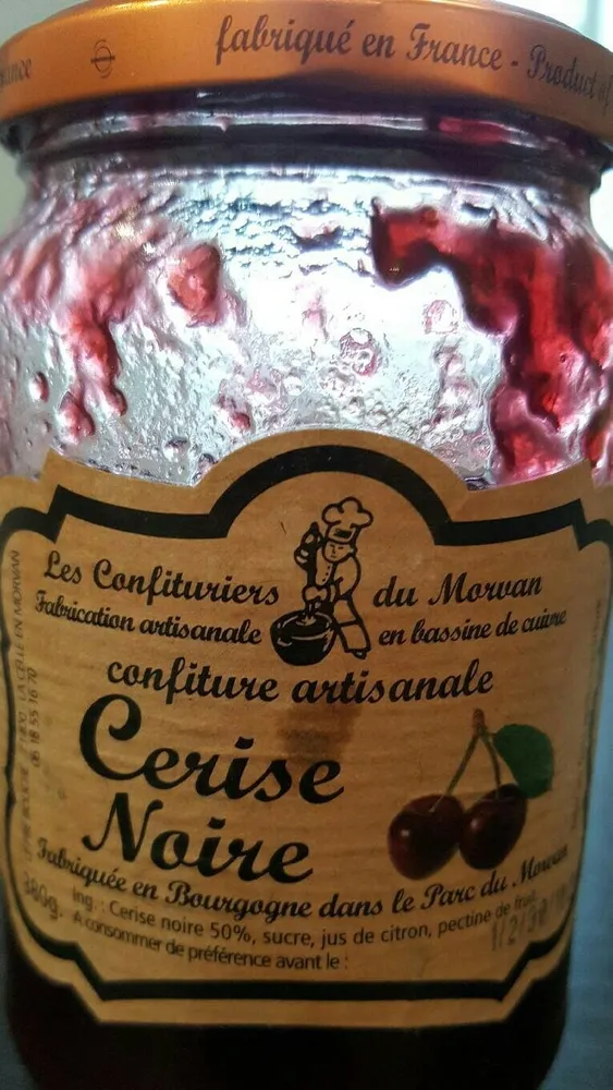Confiture artisanale cerise noire