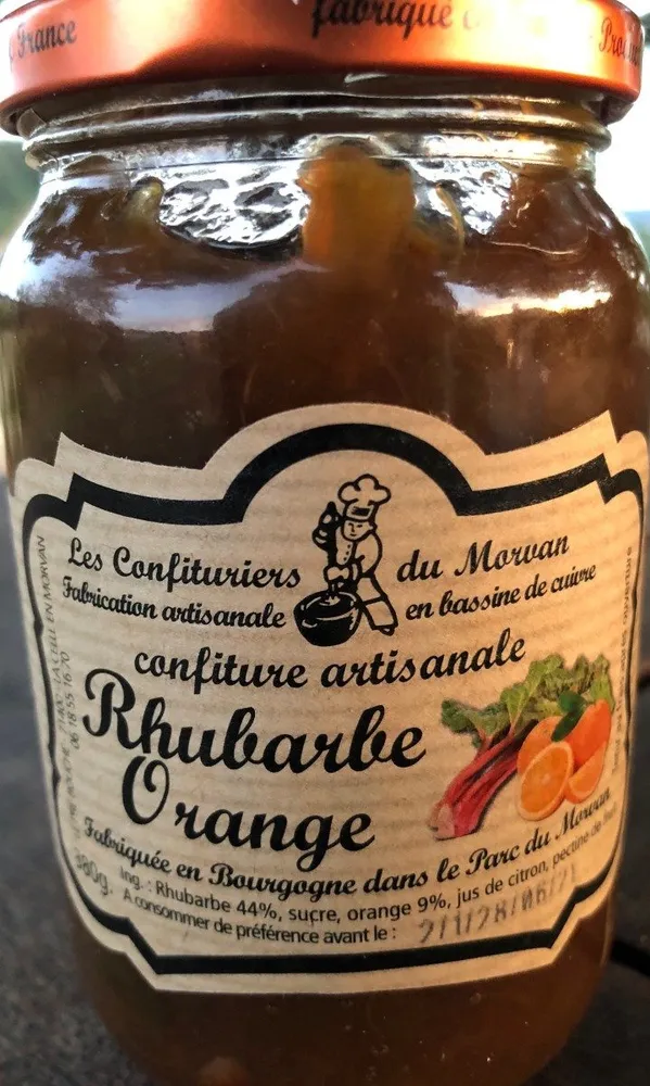 Confiture artisanale Rhubarbe Orange