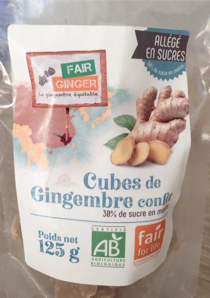 Cubes de gingembre confit