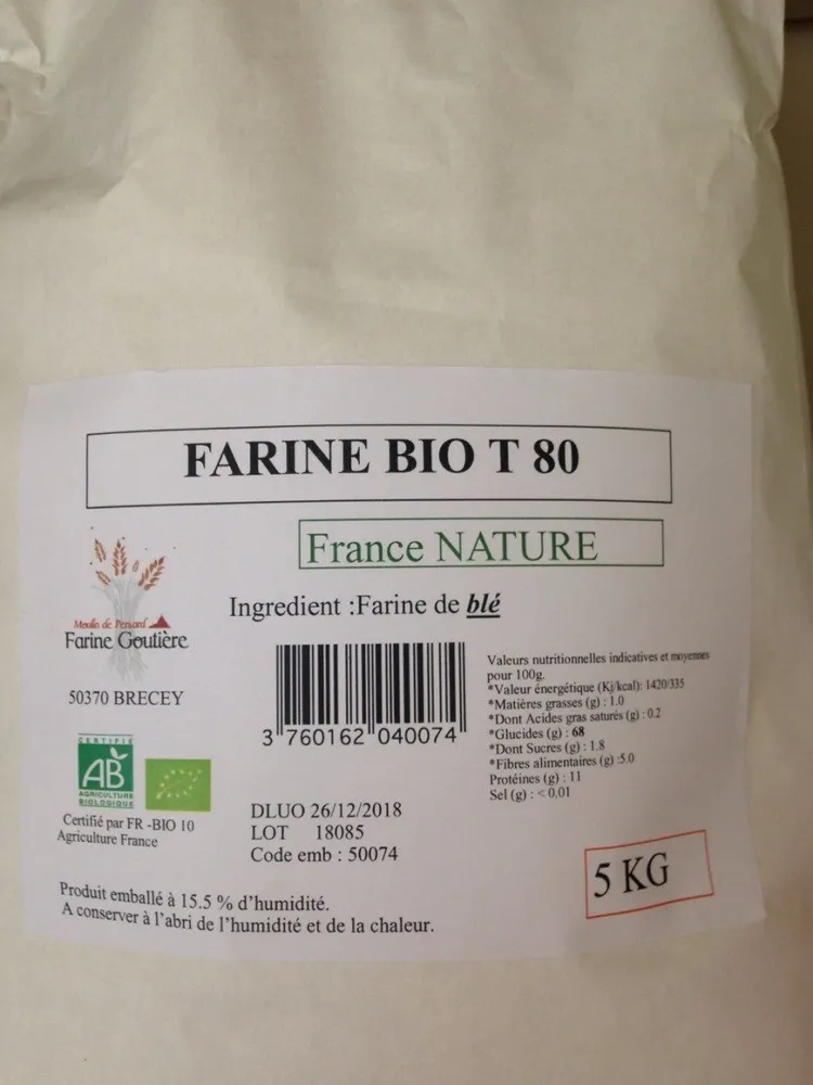 Farine bio T80