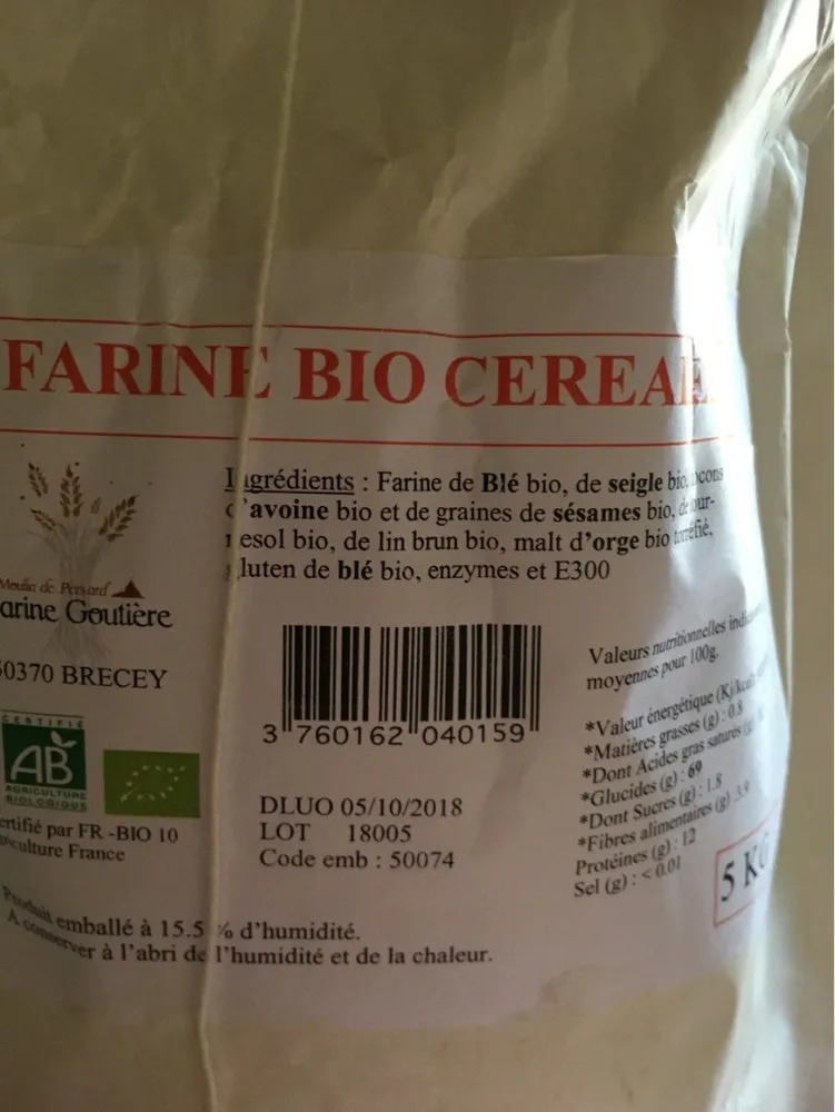 Farine bio cereales