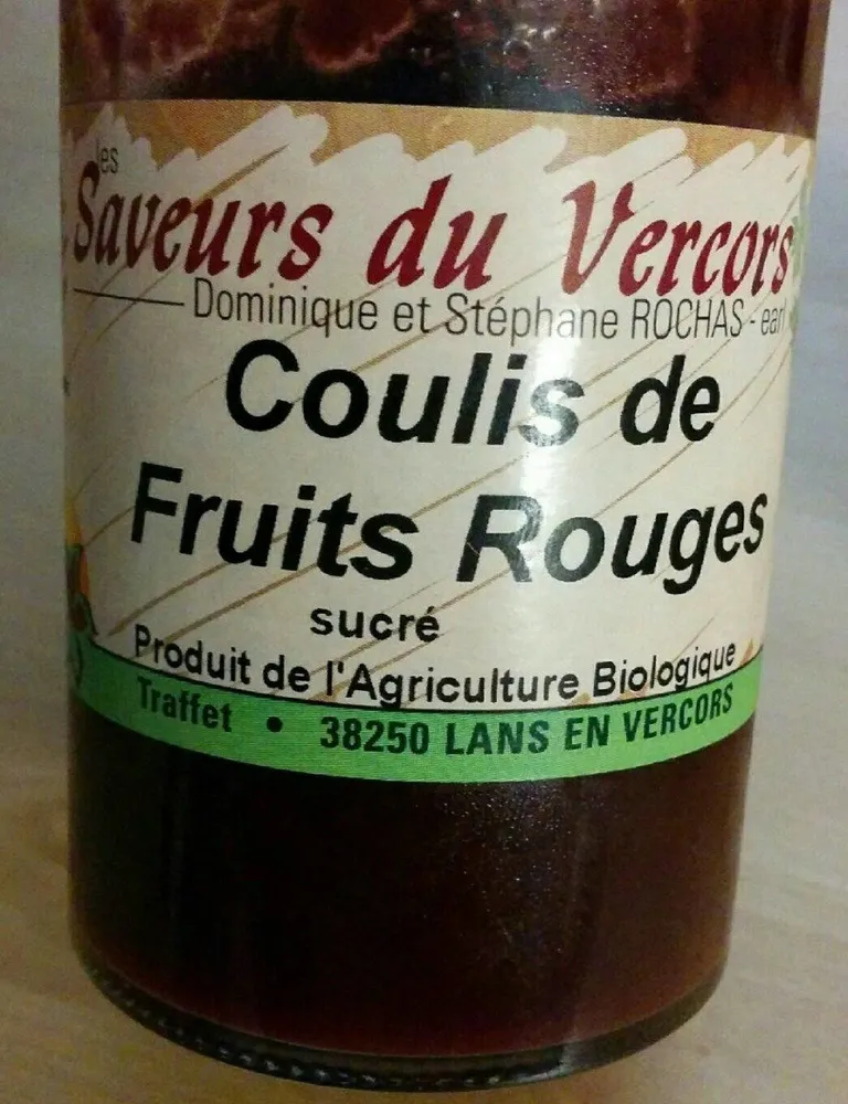 Coulis de fruit rouge