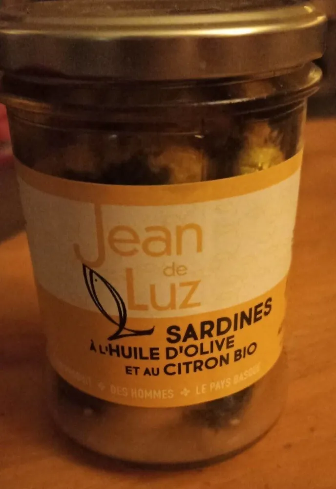 Sardines à l'huile d'olive et citron bio
