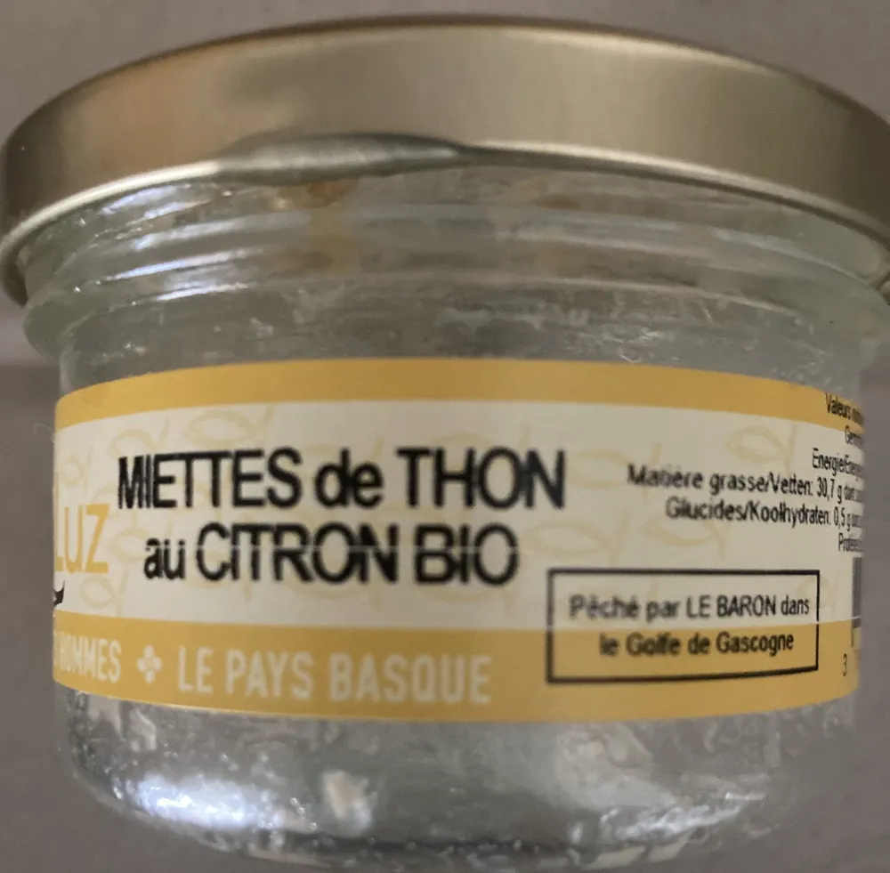Miettes de thon au Citron bio