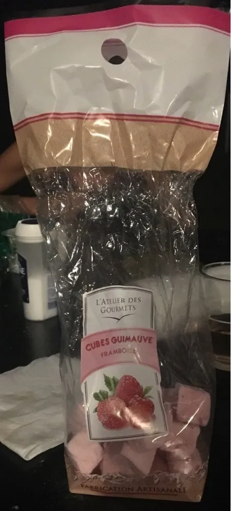 Cubes guimauve framboise