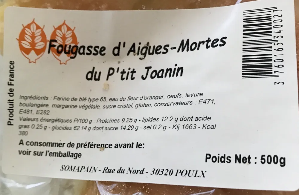 fougasse d'aigues mortes du p'tit Joanin