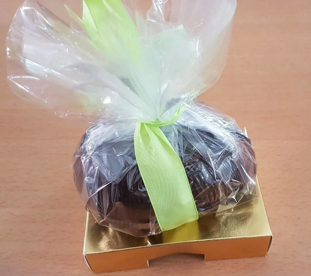 Oeuf chocolat noir garni 13 cm
