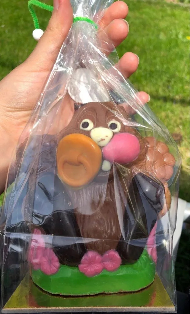 Lapin tétine 16 cm Chocolat au lait