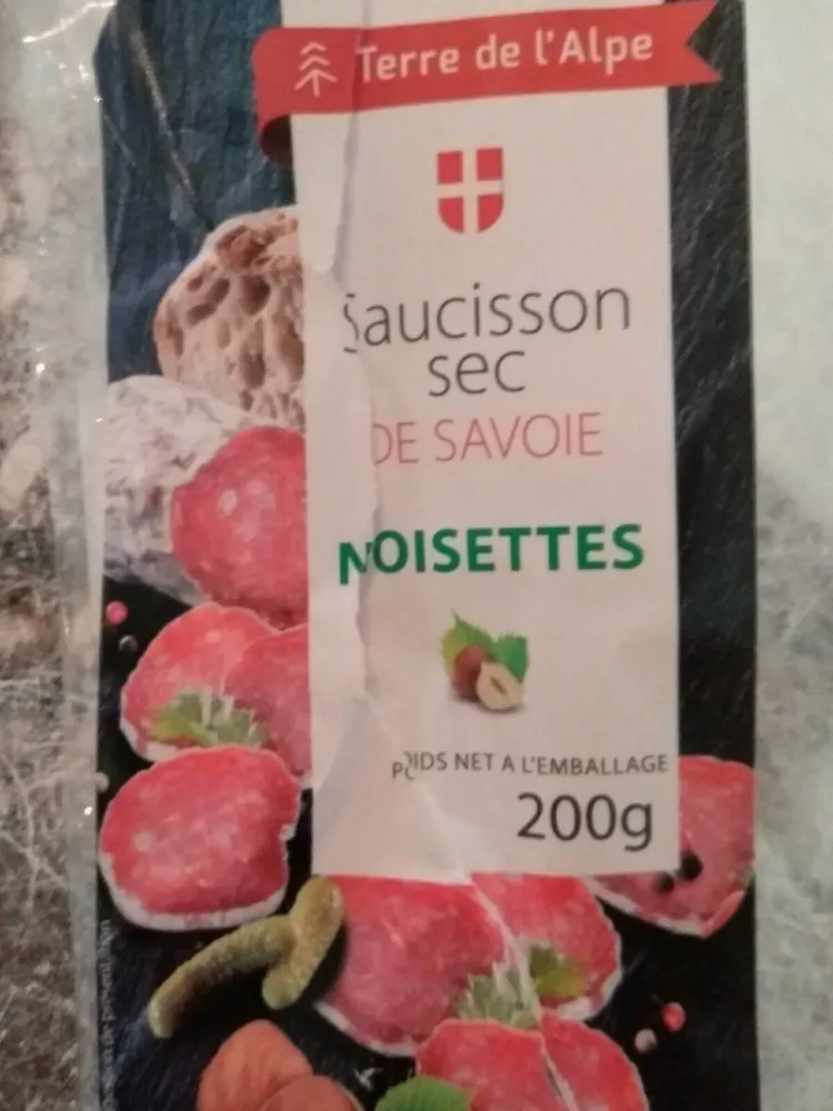 Saucisson sec de Savoie noisettes