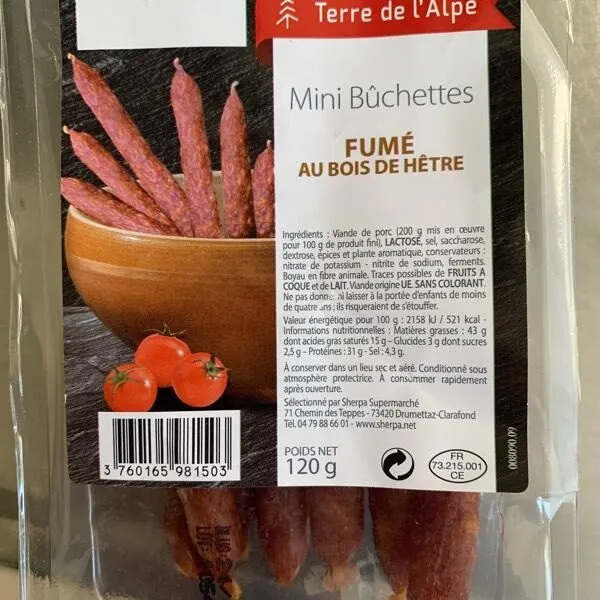 Mini bûchettes fume